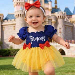 Disfraz de Blancanieves para Bebé Niña – Vestido con Vincha