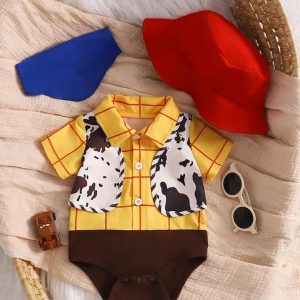 Disfraz de Vaquero para Bebé Niño con Sombrero y Pañuelo
