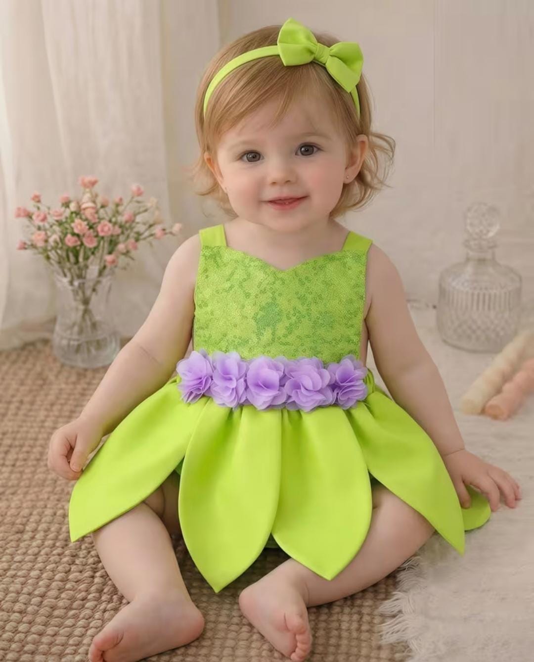 Disfraz de Campanita Tinker Bell para Bebé Niña – Vestido Verde