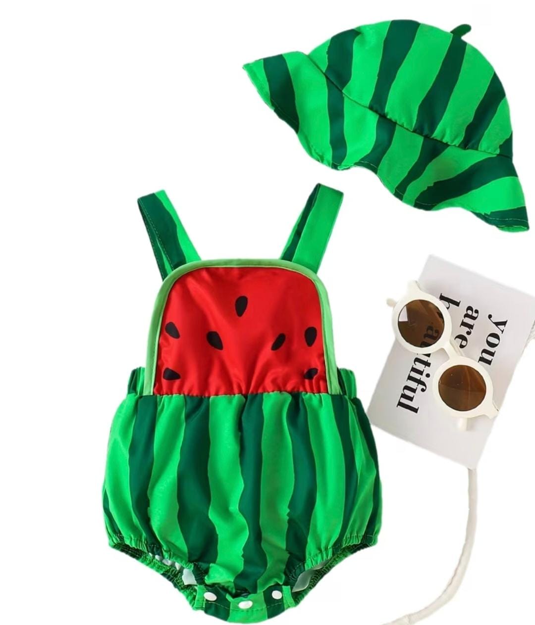 Disfraz de Sandía para Bebé con Gorrito – Traje Infantil de Fruta