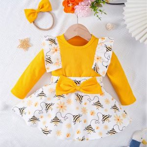 Vestido de Abejita para Niña – Vestido Infantil Amarillo