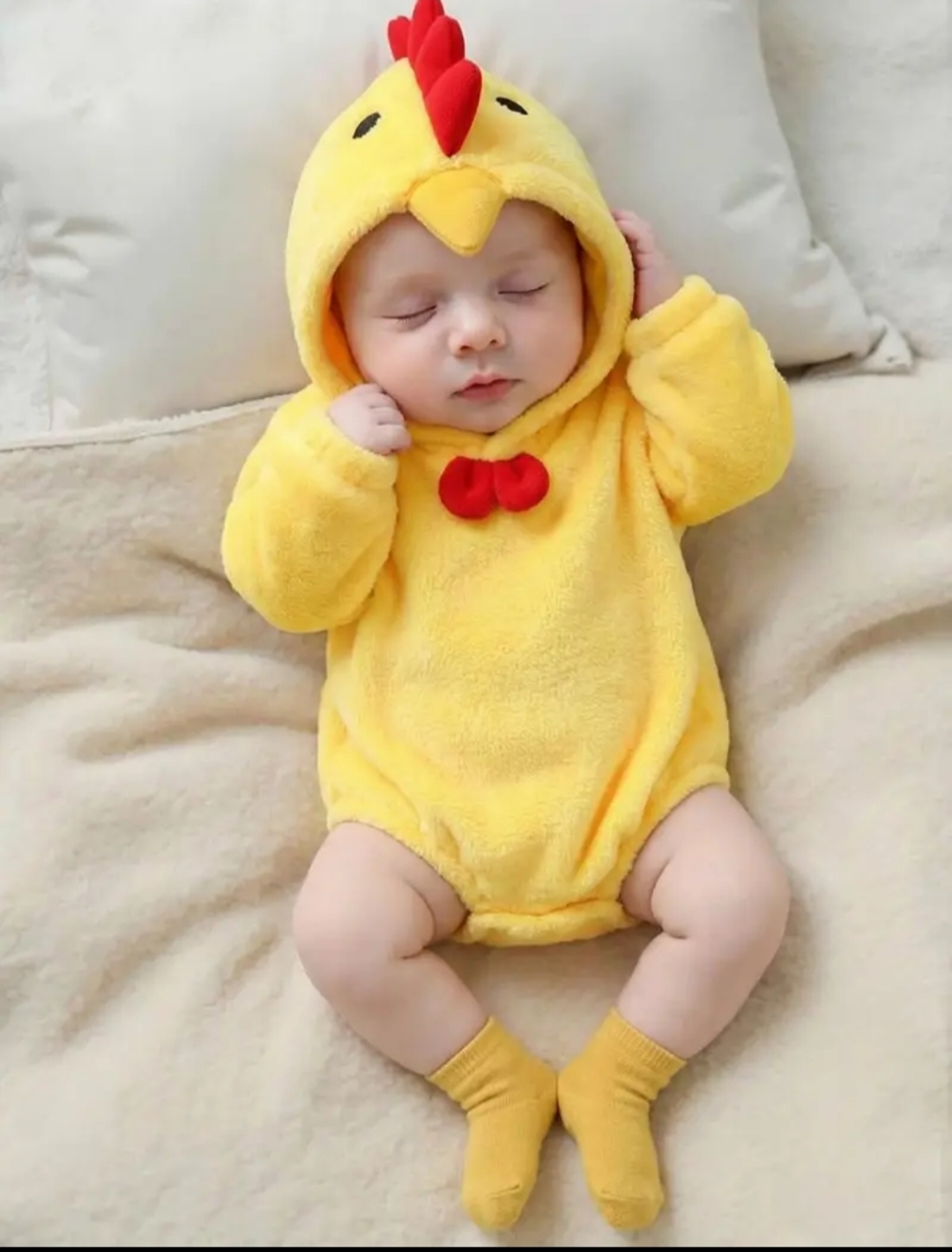 Disfraz de Pollito Amarillo para Bebé con Capucha