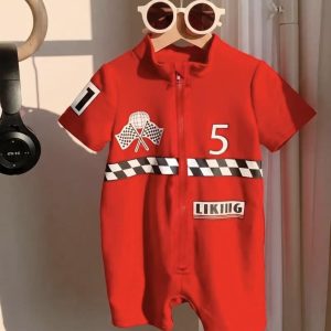 Disfraz de Piloto de Carreras para Niño – Traje Rojo